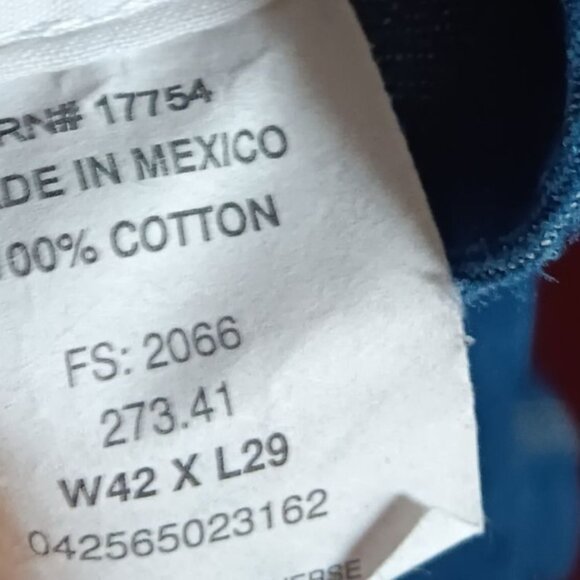 Men's 42x29 Overalls Vintage Key Denim Made Mexico 1990's Workwear Dark Wash - Picture 5 of 5